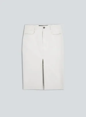 5-pocket skirt oil | white