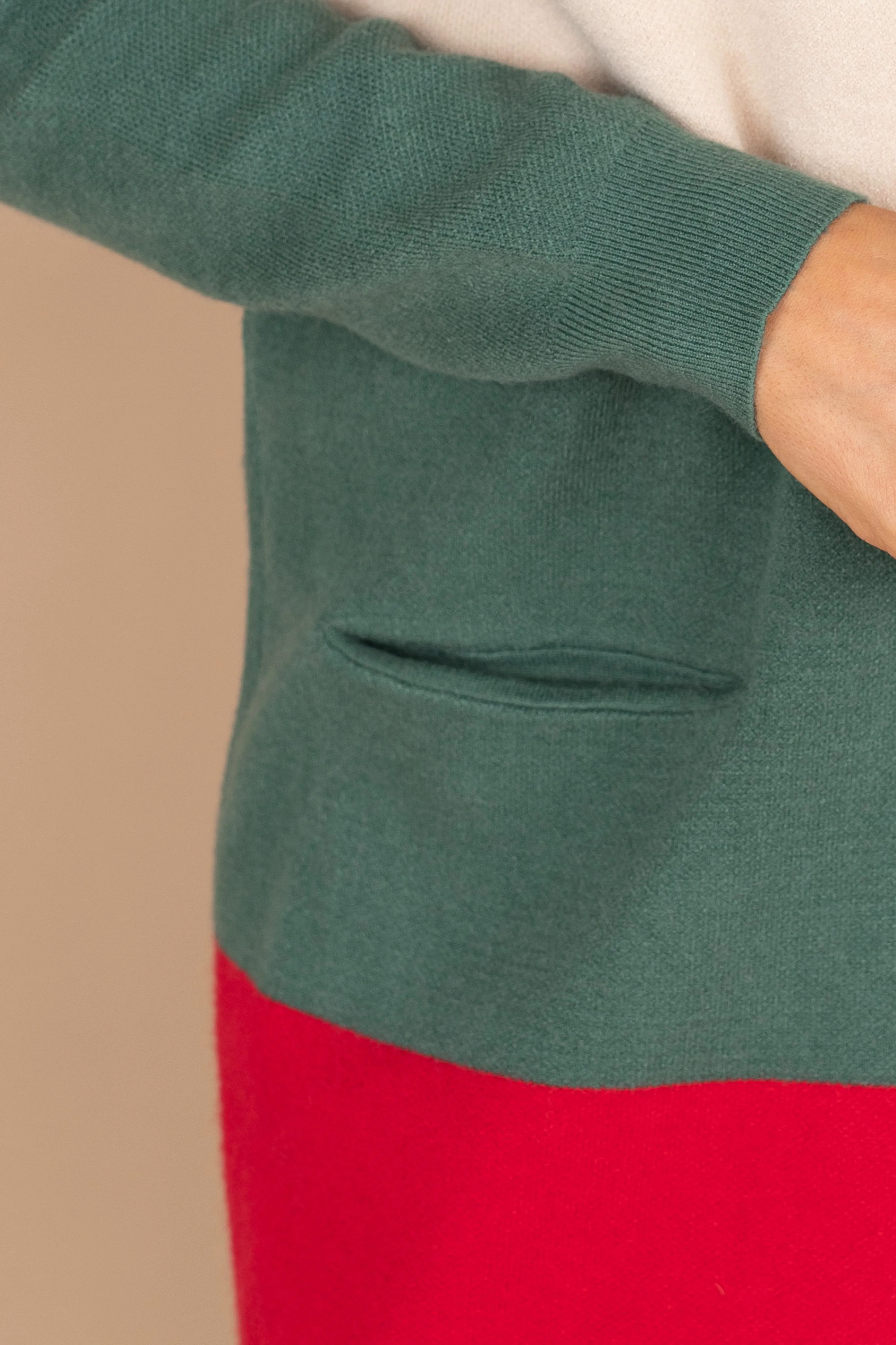 Above All Else Ivory White Colorblock Cardigan