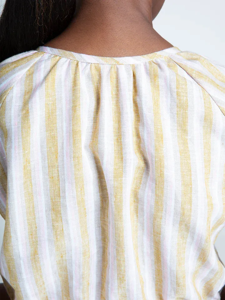 Alana Hemp Stripe Midi Dress - Multi
