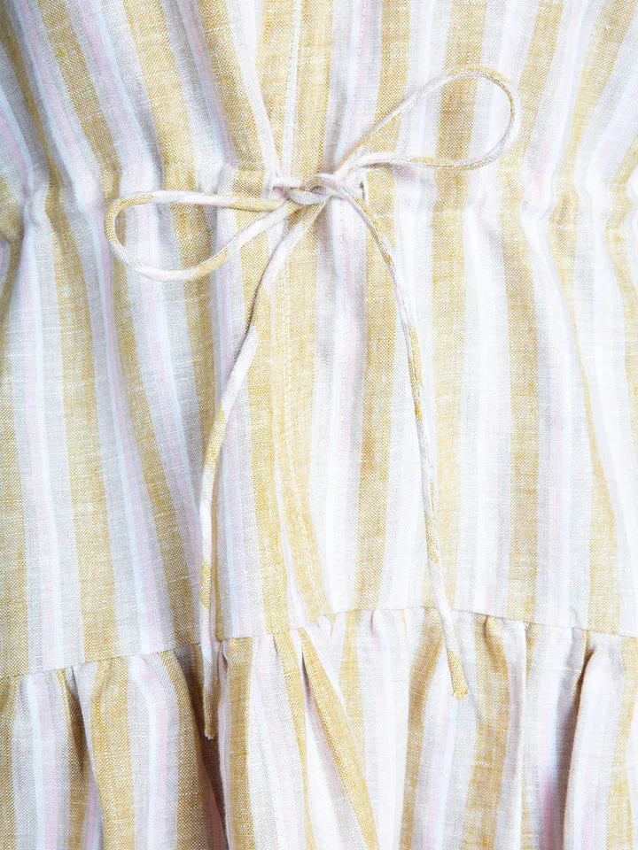 Alana Hemp Stripe Midi Dress - Multi