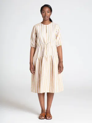 Alana Hemp Stripe Midi Dress - Multi