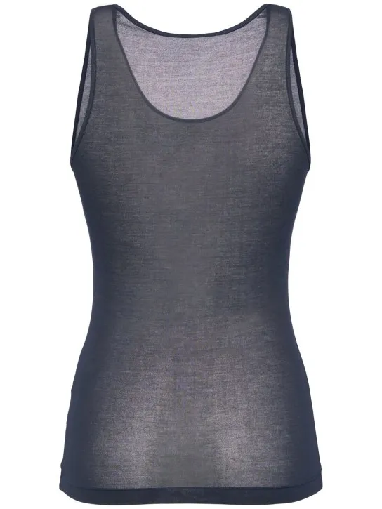 AMI Paris   Sheer cotton blend tank top 