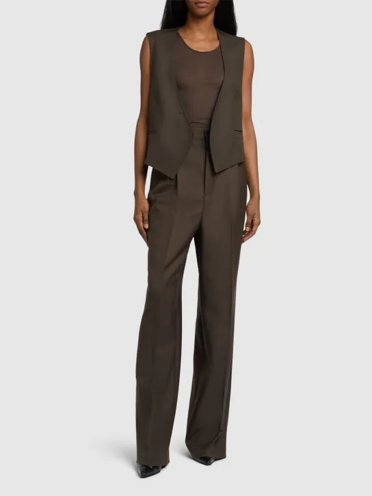 AMI Paris   Sheer cotton blend tank top 