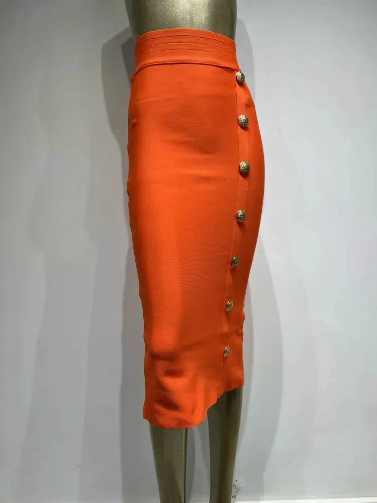 Amy Button Bandage Skirt