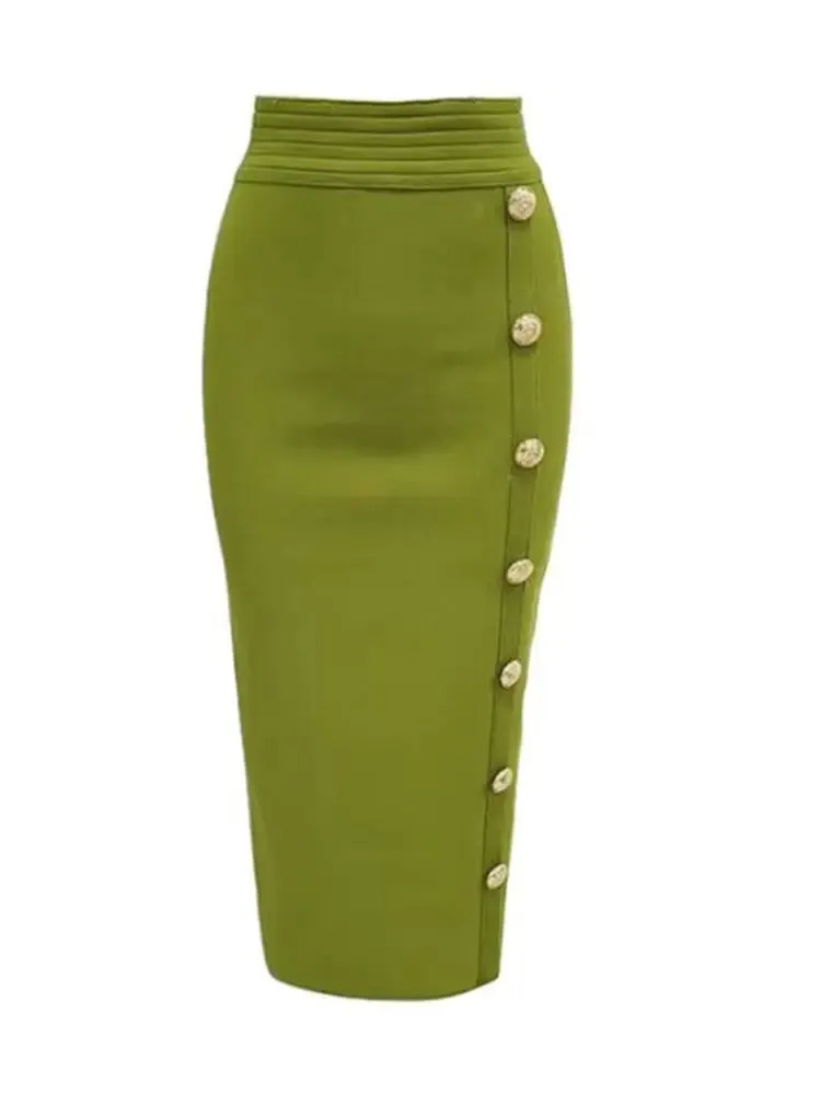 Amy Button Bandage Skirt