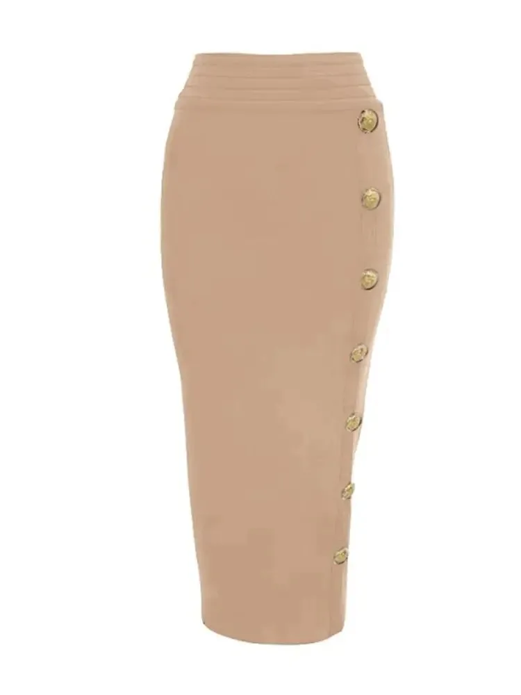 Amy Button Bandage Skirt
