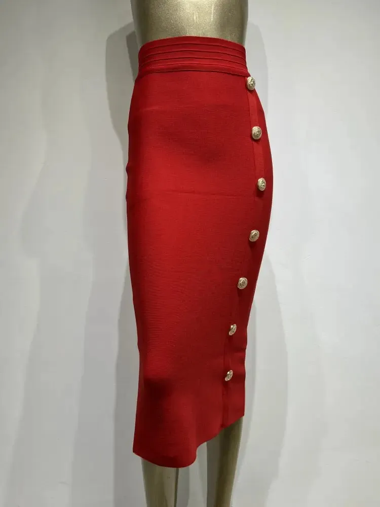 Amy Button Bandage Skirt