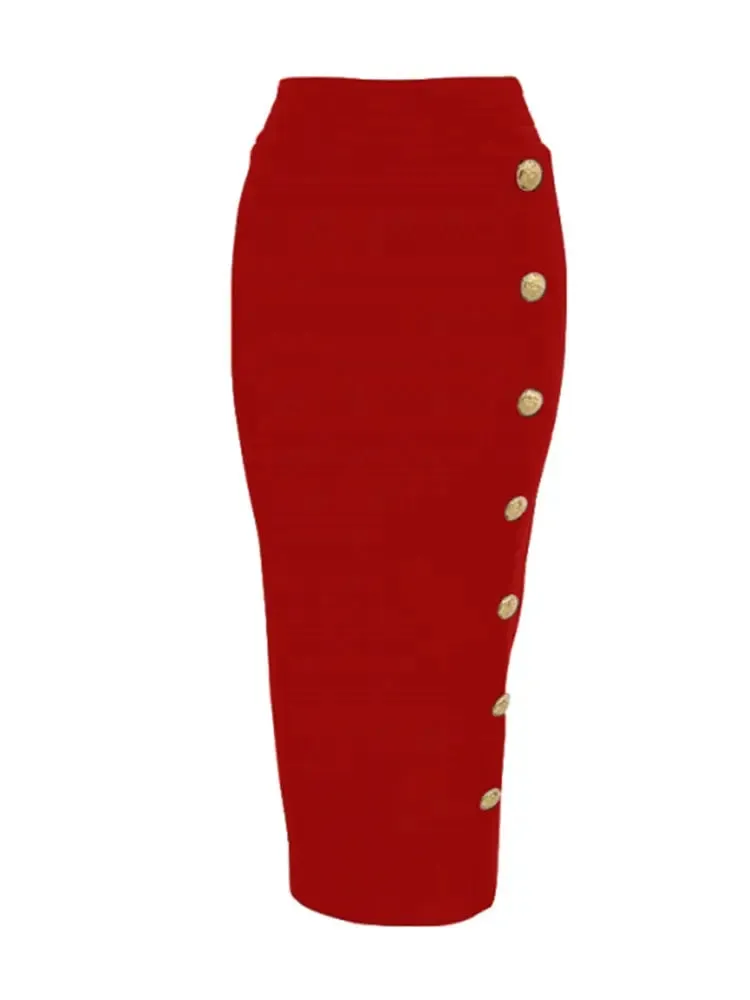 Amy Button Bandage Skirt