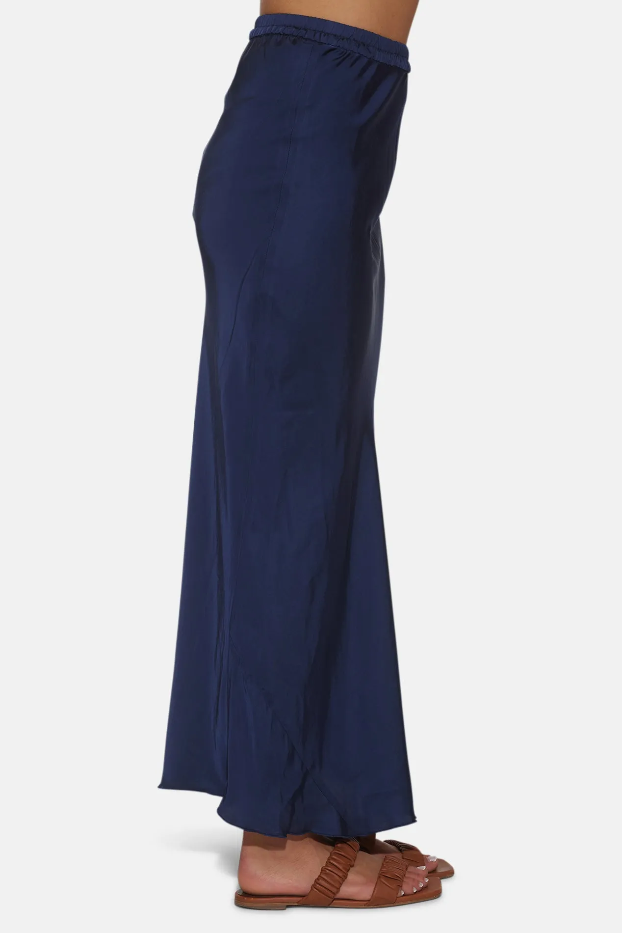 Anya Satin Skirt Navy