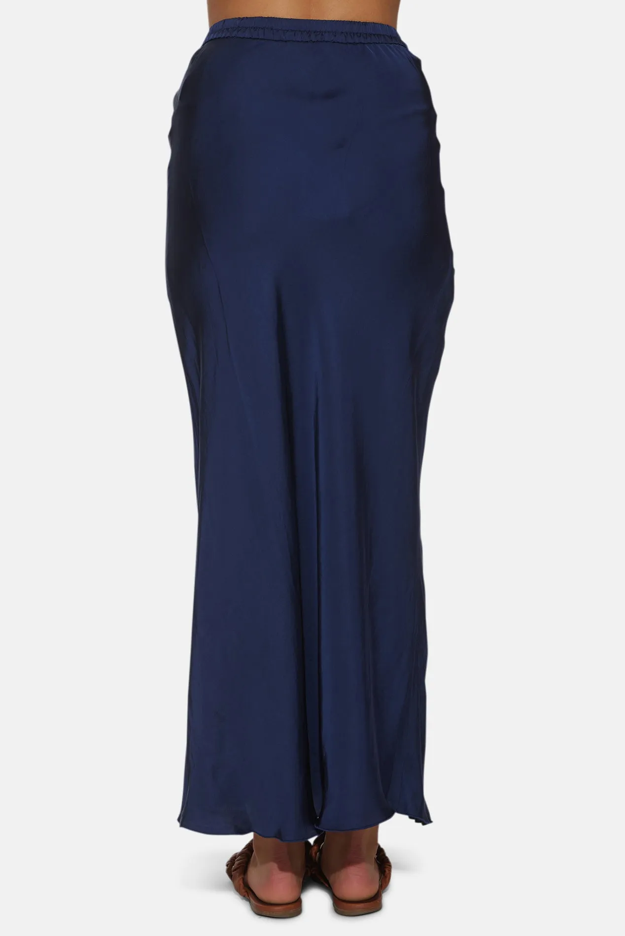 Anya Satin Skirt Navy
