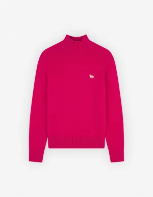 Baby Fox Patch Boxy Turtleneck Fuchsia