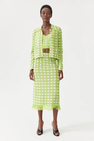 Baum Und Pferdgarten Callis Skirt Lime Green Check