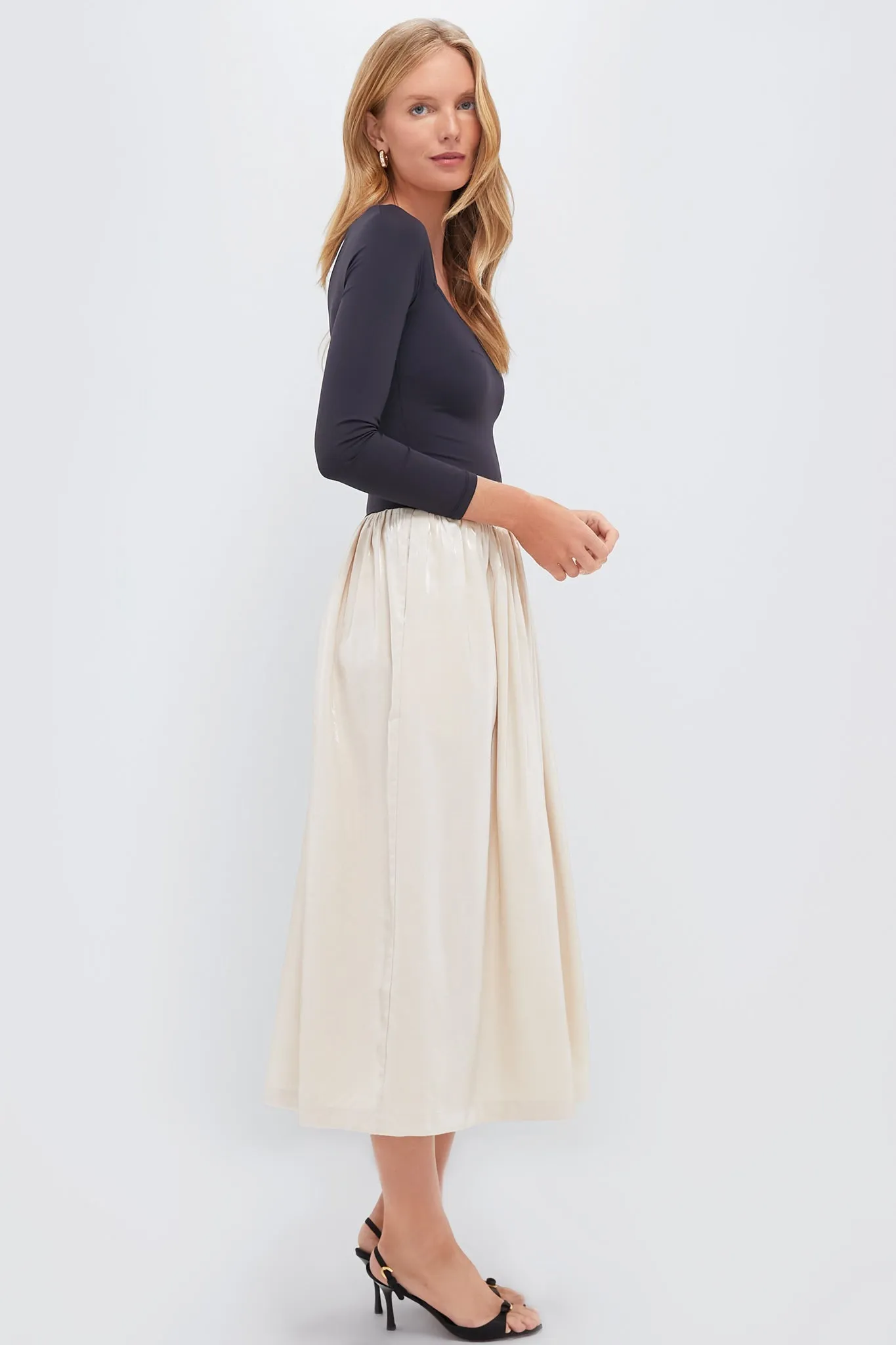 Black and Cream Deeda Dress