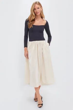 Black and Cream Deeda Dress