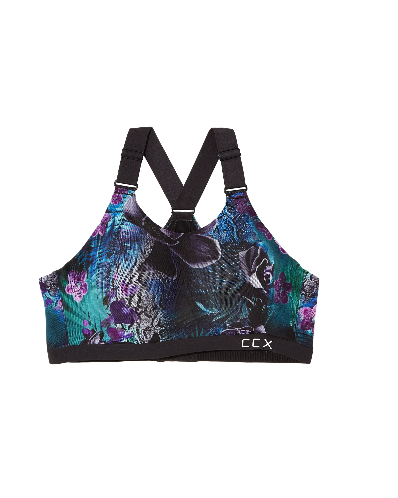 Brenta Sports Bra | Charcoal Grey / Forest Green