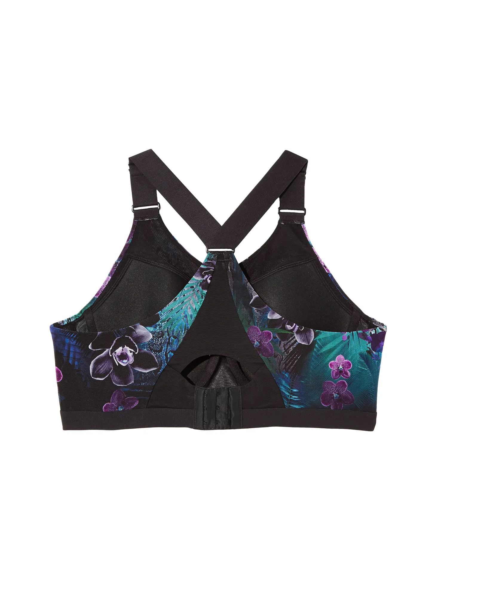 Brenta Sports Bra | Charcoal Grey / Forest Green