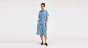 Buttoned Midi Dress