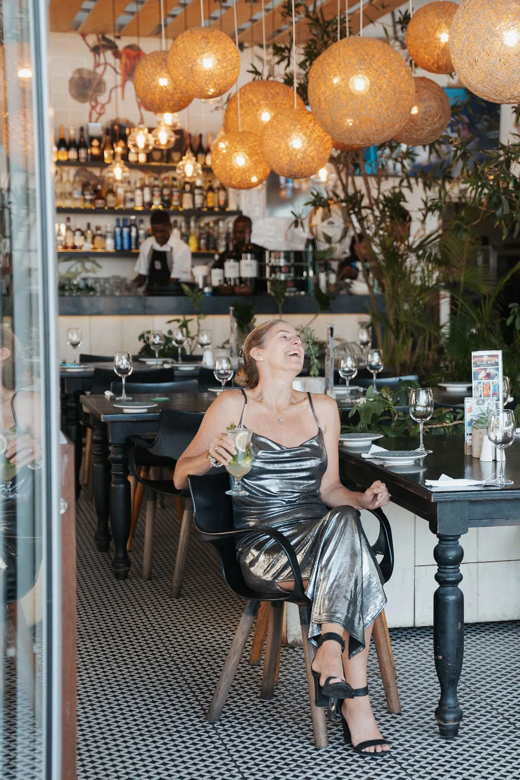 Carley metallic dress