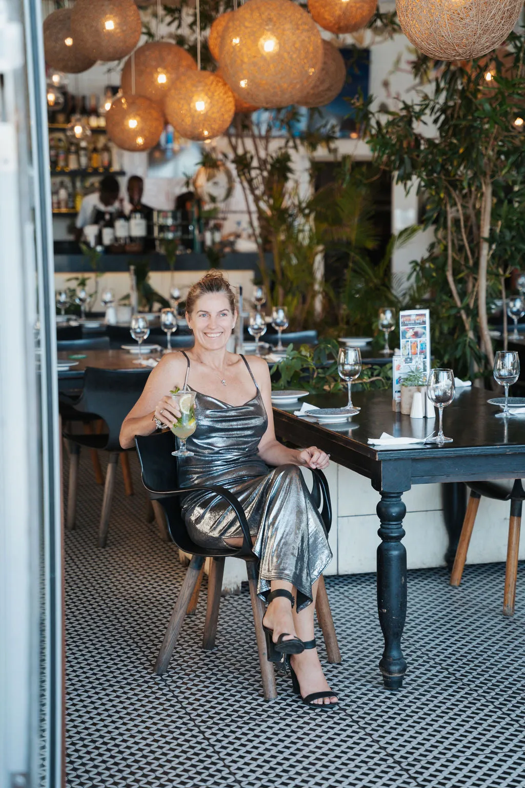 Carley metallic dress