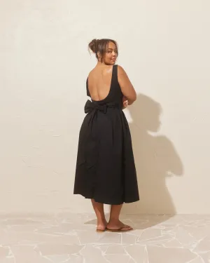CARMELA BOW DRESS BLACK