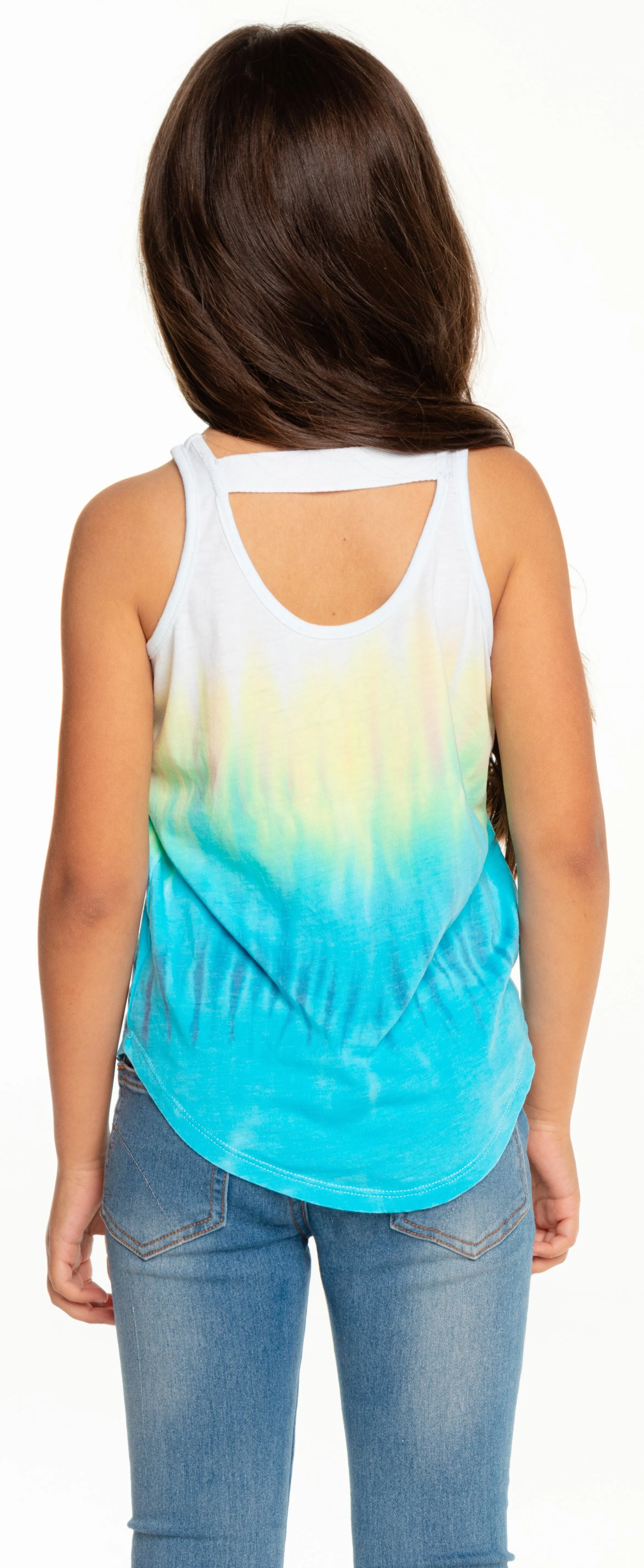 Chaser Tie Dye Recycled Vintage Jersey Scoop Back Shirttail Tank