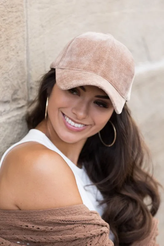 Classic Velour Baseball Fashion Cap Hat