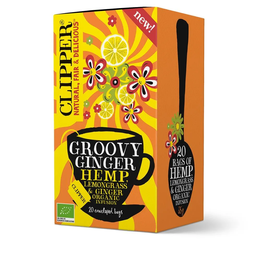 Clipper Groovy Ginger Organic Infusion Hemp Tea 20 Bags