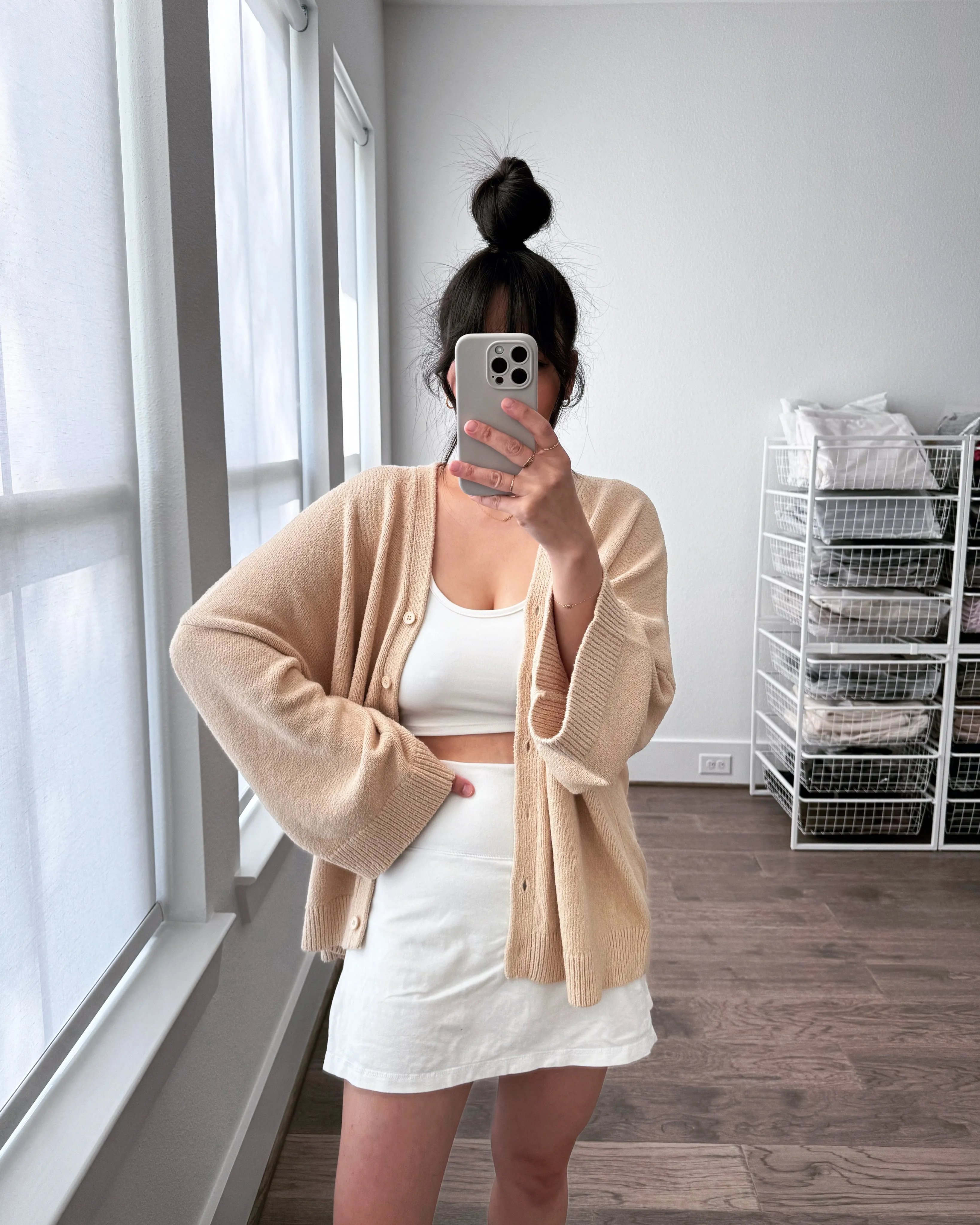 Court Skort, Washed White