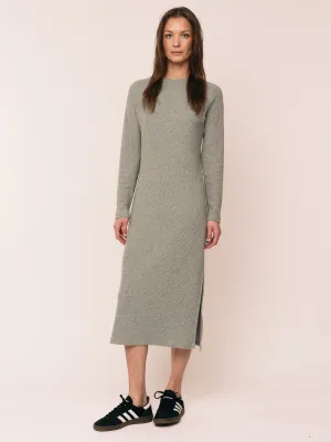 Daniela Rib Dress - Dark Grey Melange
