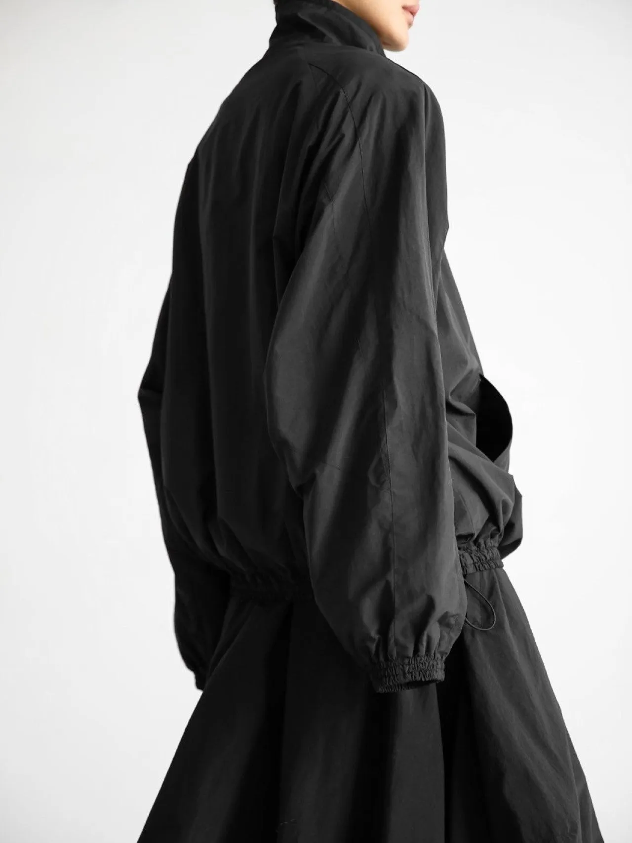 DRAWSTRING NYLON TECHNICAL BALLOON SKIRT