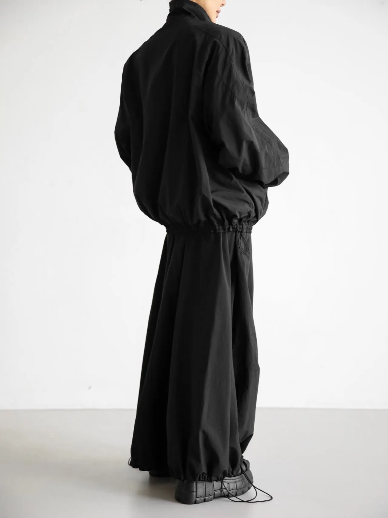 DRAWSTRING NYLON TECHNICAL BALLOON SKIRT