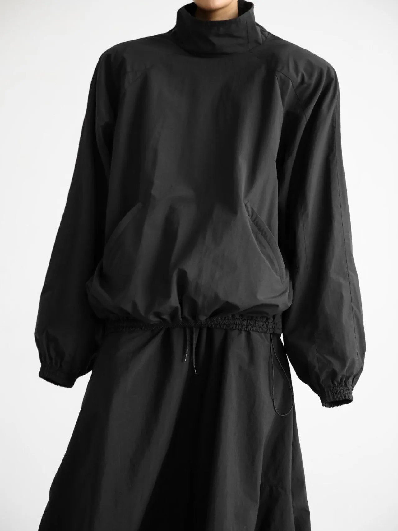 DRAWSTRING NYLON TECHNICAL BALLOON SKIRT