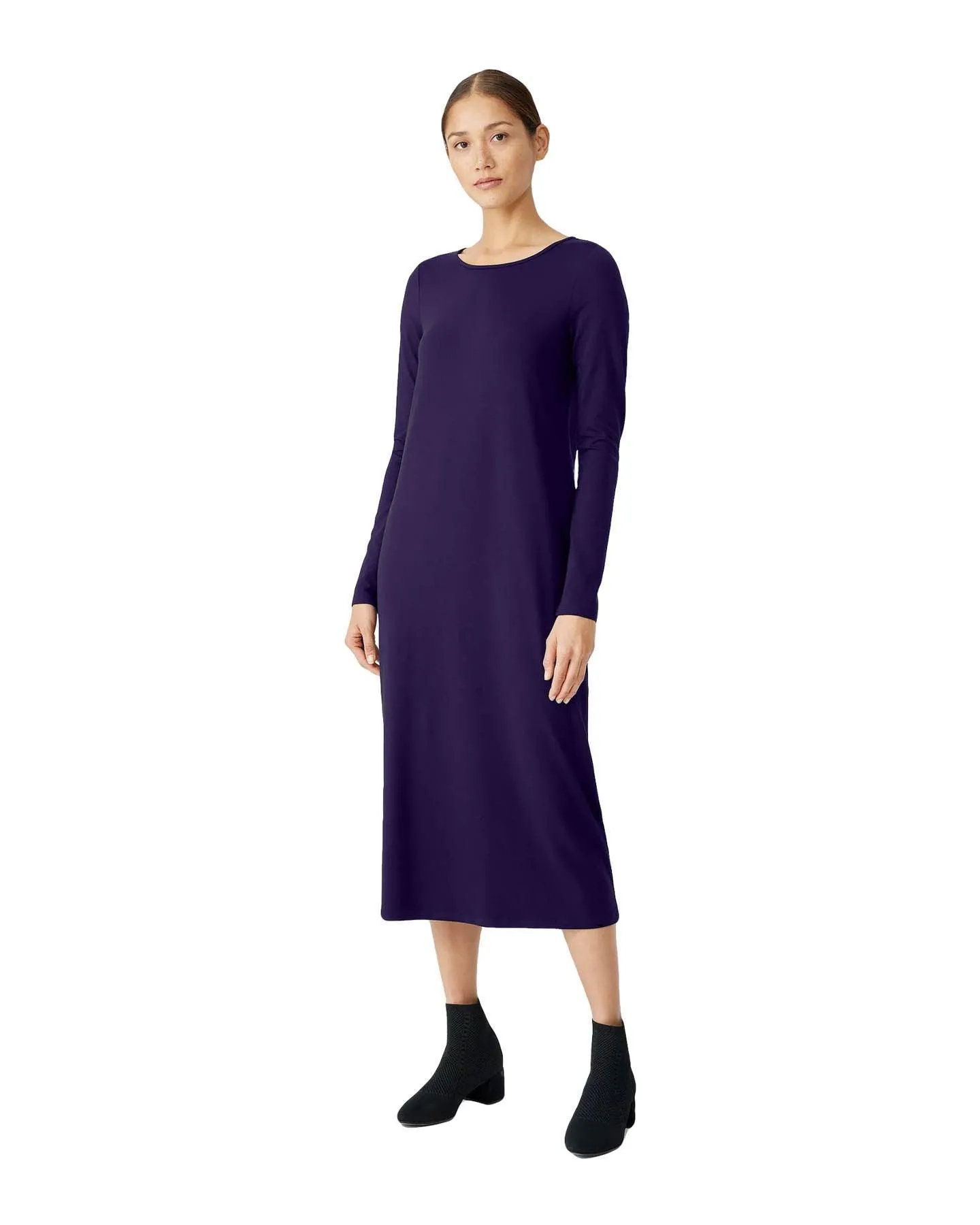 Eileen Fisher Jewel Neck Long Dress