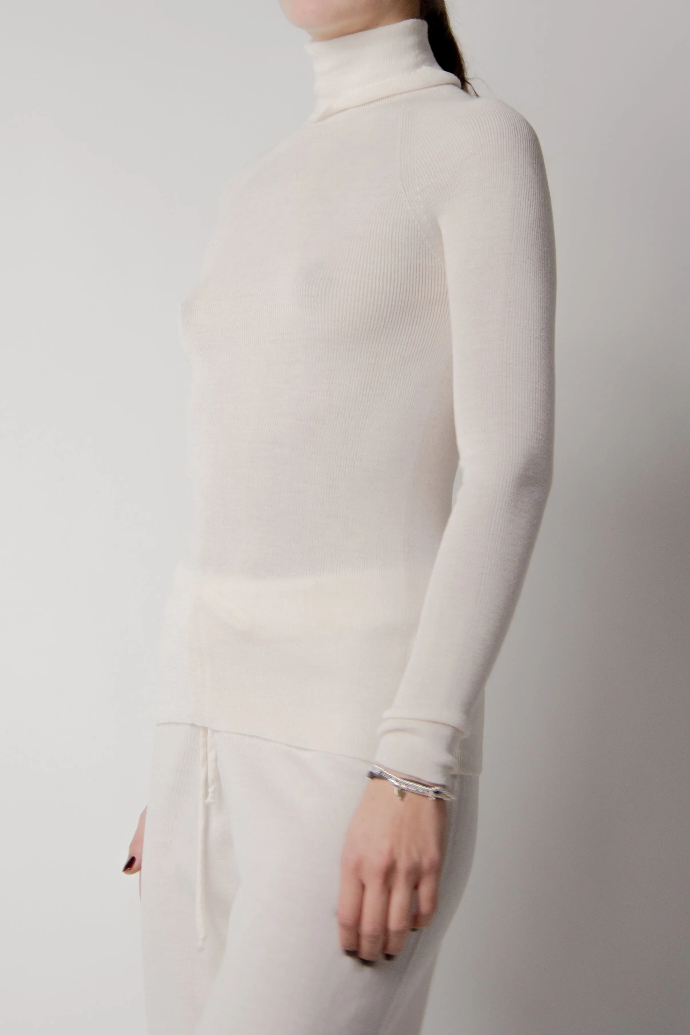 Extrafine Merino Ribbed Turtleneck (3D-Knit)
