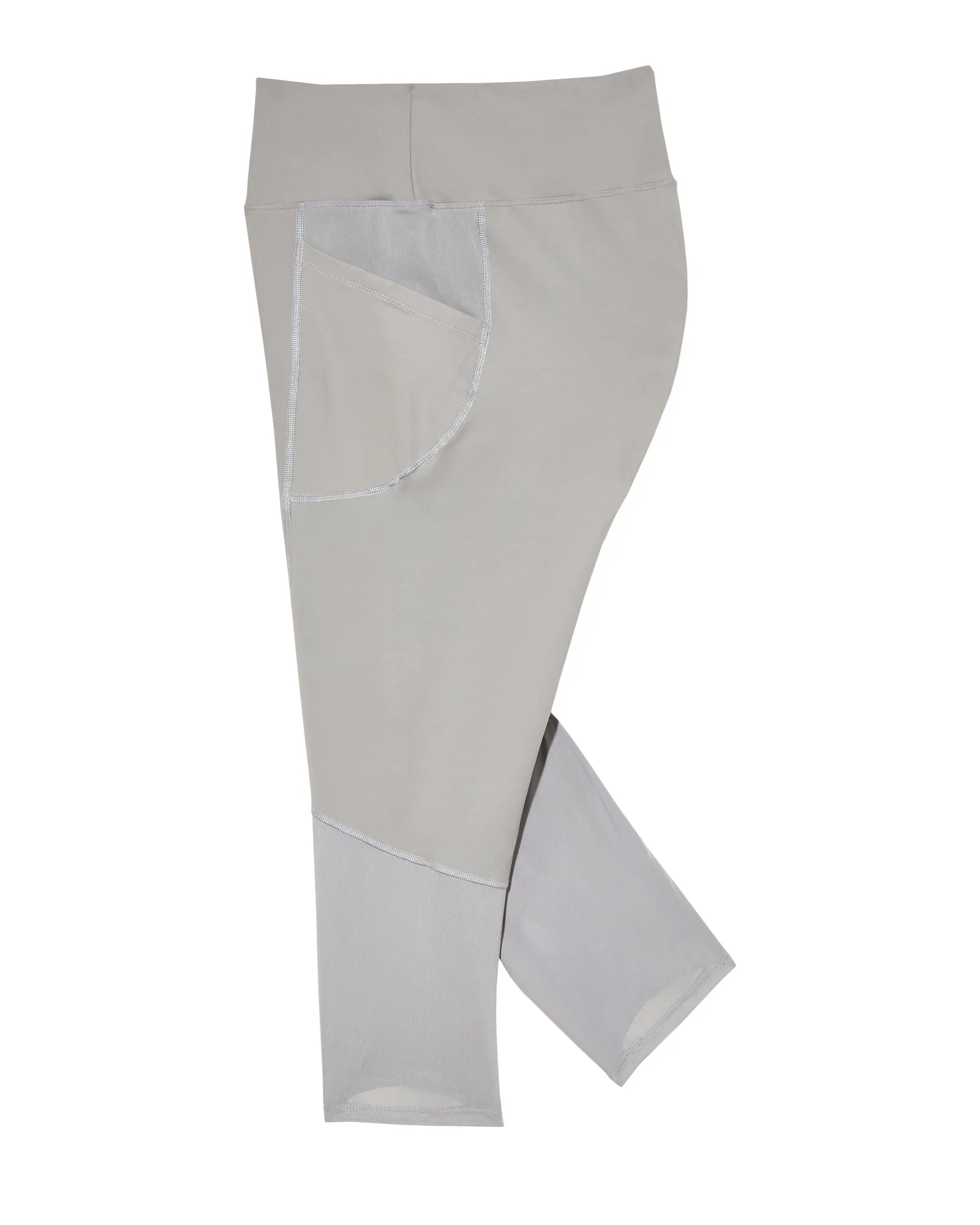 Fairfield Capri Tights with Mesh Details | Light Grey
