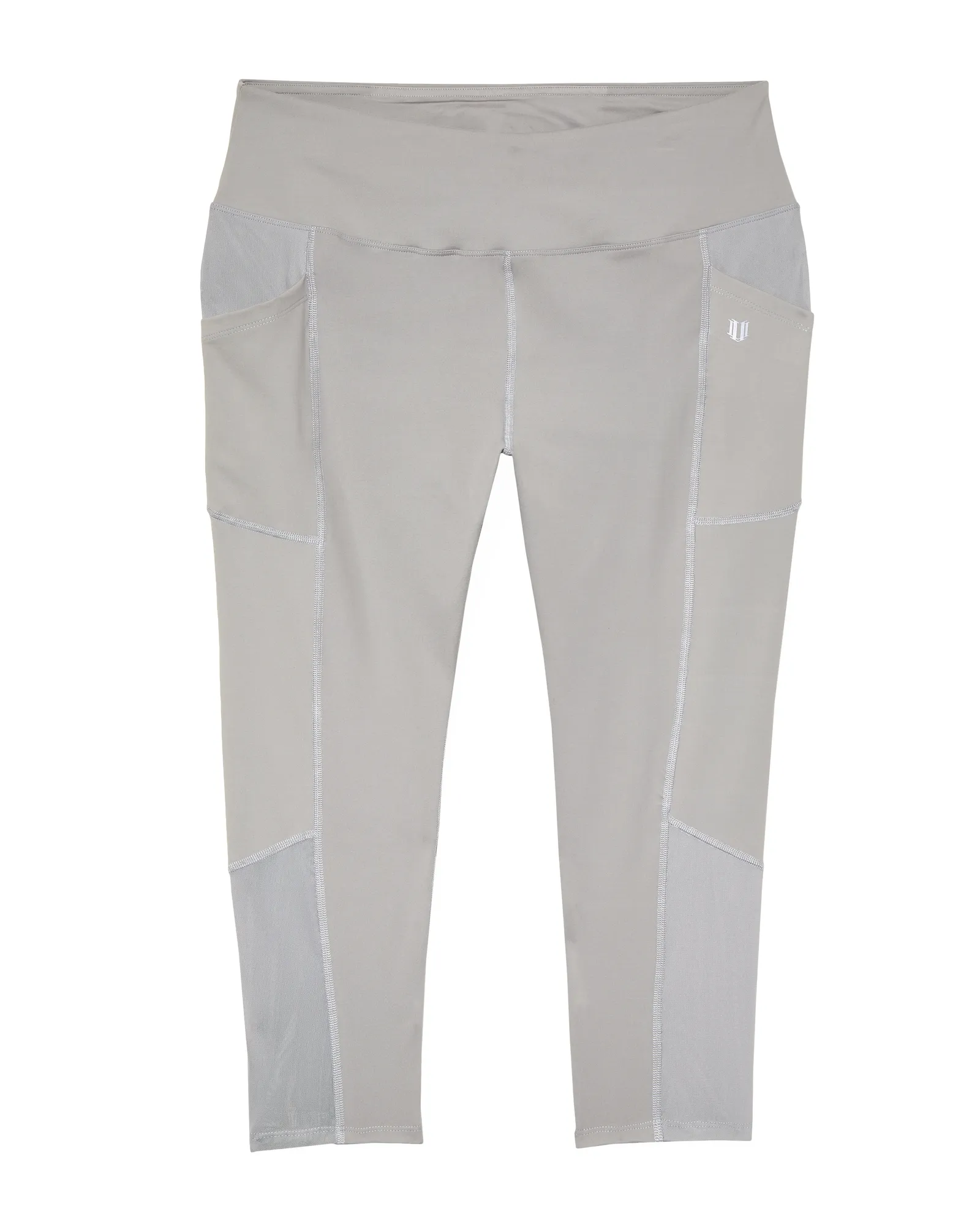 Fairfield Capri Tights with Mesh Details | Light Grey