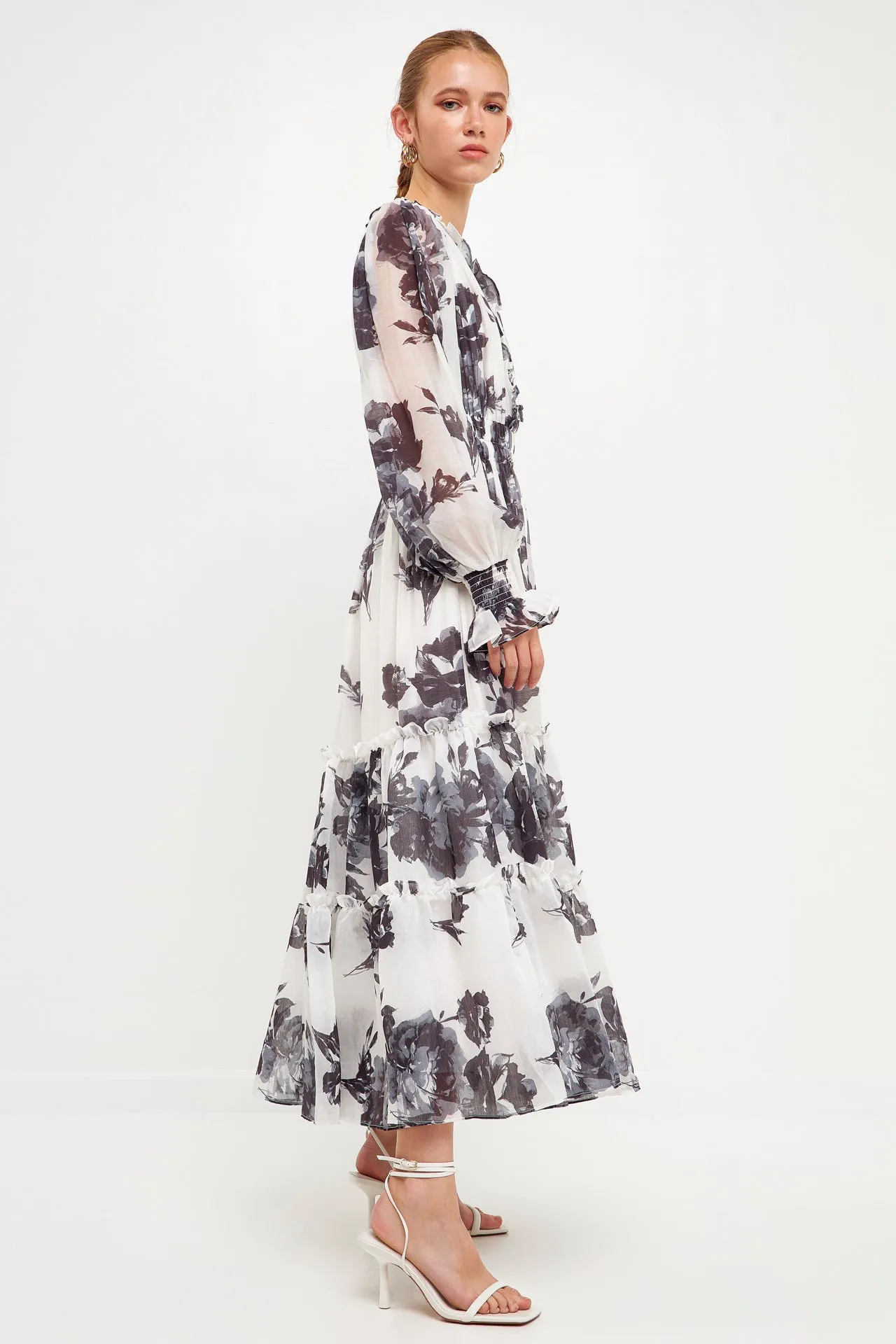 Floral Print Midi Dress