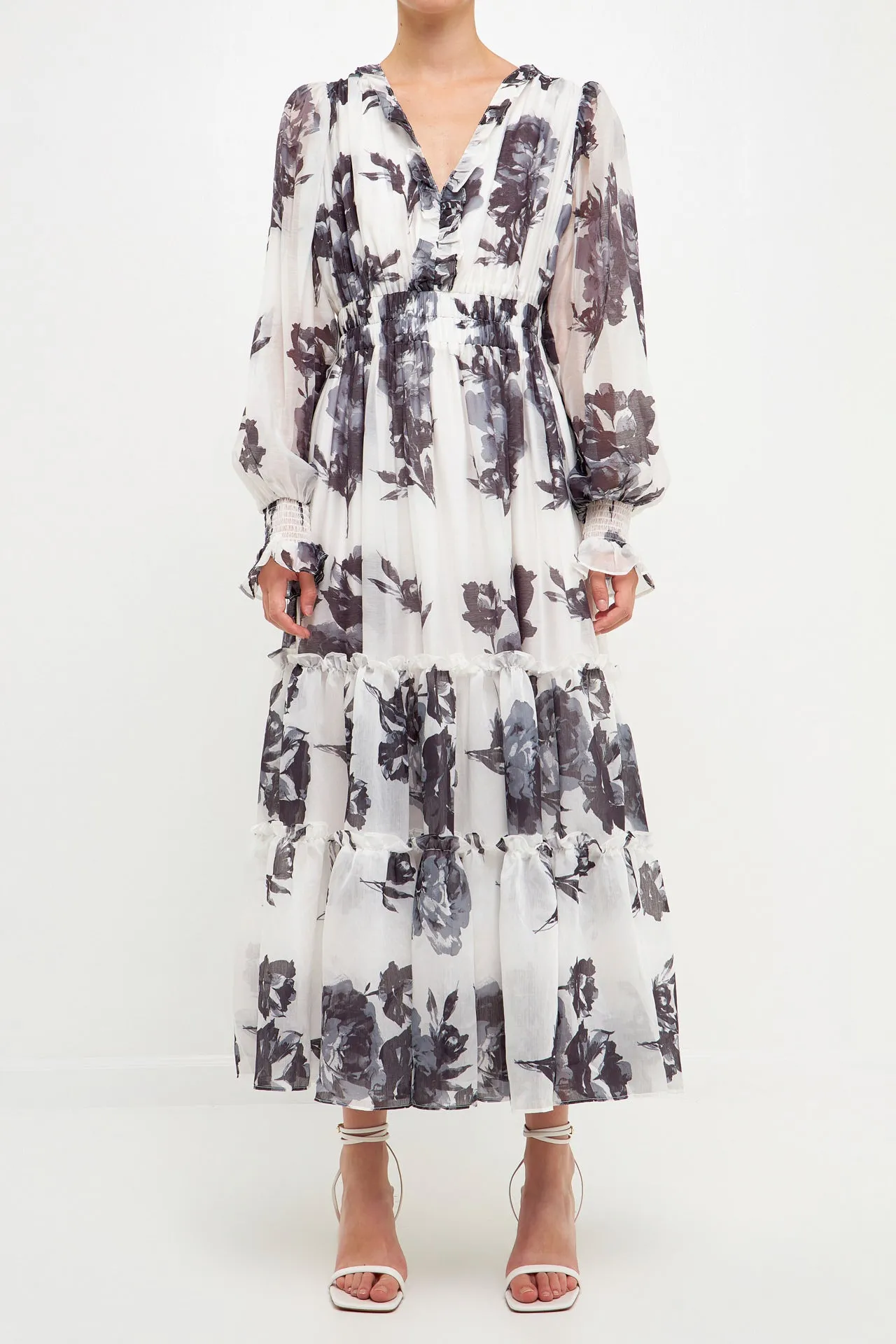 Floral Print Midi Dress