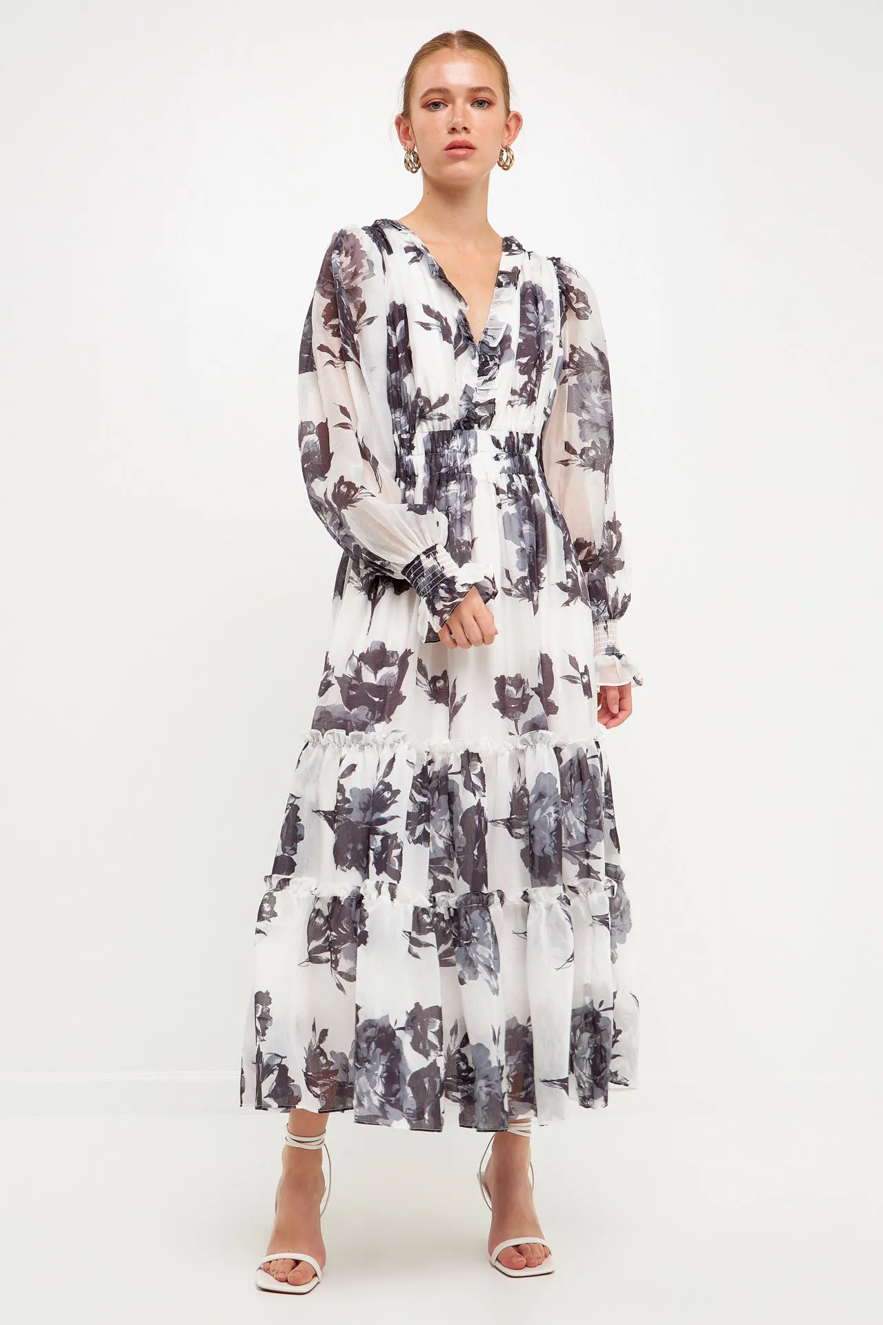 Floral Print Midi Dress