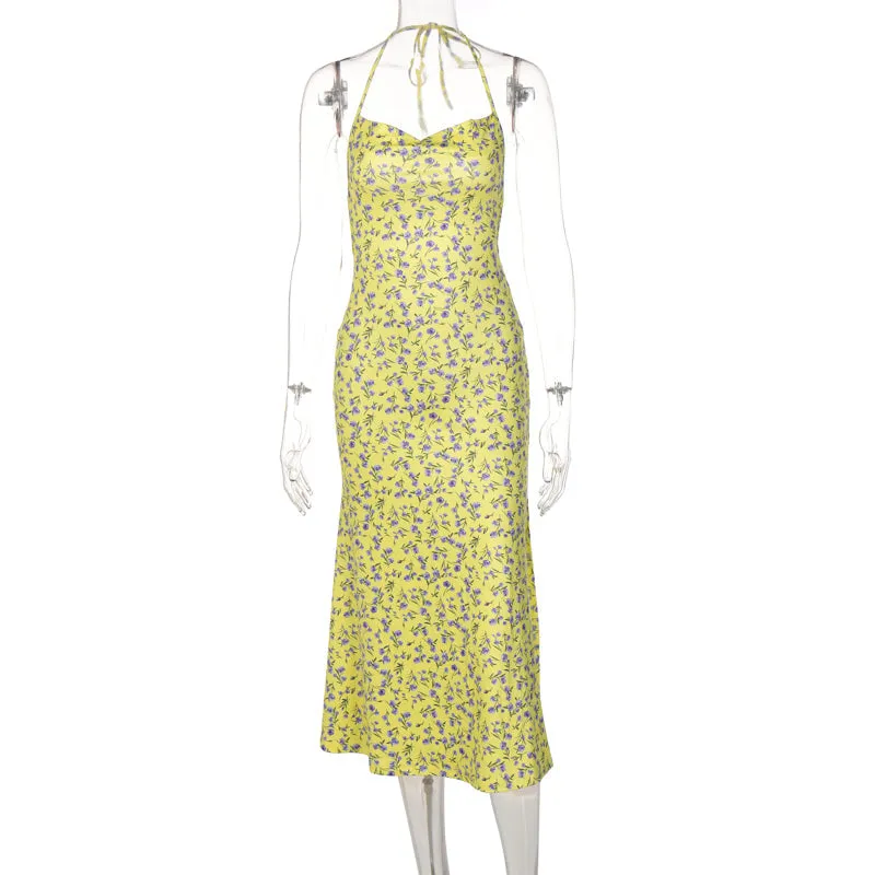 Flytonn-Christmas Outfits New Year's Eve Dress Night Out Club Dresses cute winter outfits Nidya Floral Backless Midi Dress