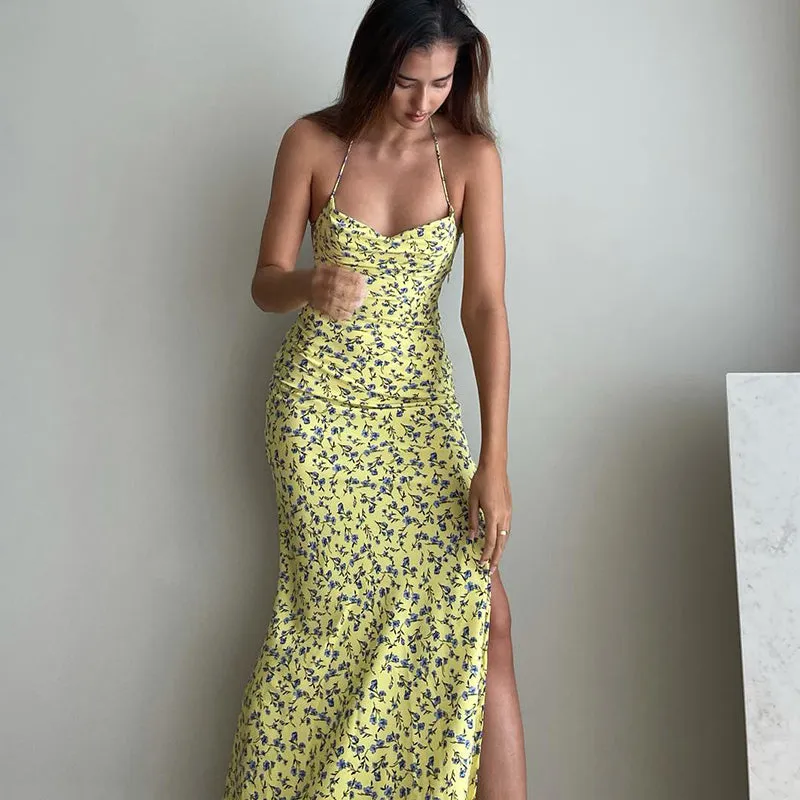 Flytonn-Christmas Outfits New Year's Eve Dress Night Out Club Dresses cute winter outfits Nidya Floral Backless Midi Dress