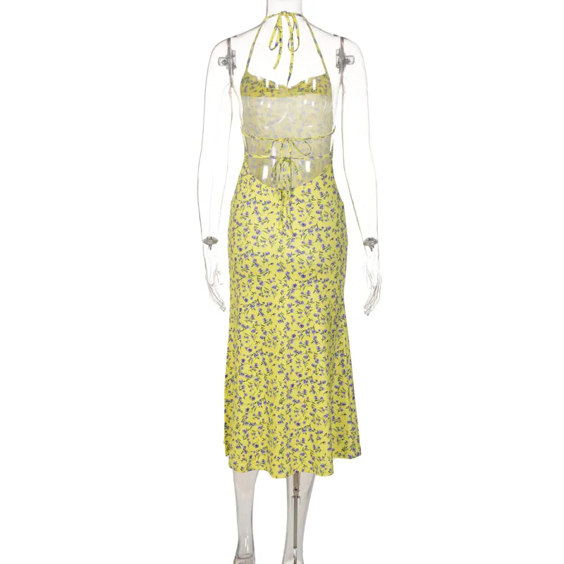 Flytonn-Christmas Outfits New Year's Eve Dress Night Out Club Dresses cute winter outfits Nidya Floral Backless Midi Dress
