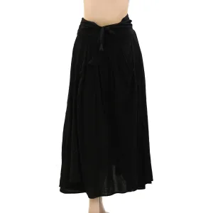 Free People Free-Est Solid Black Midi Skirt