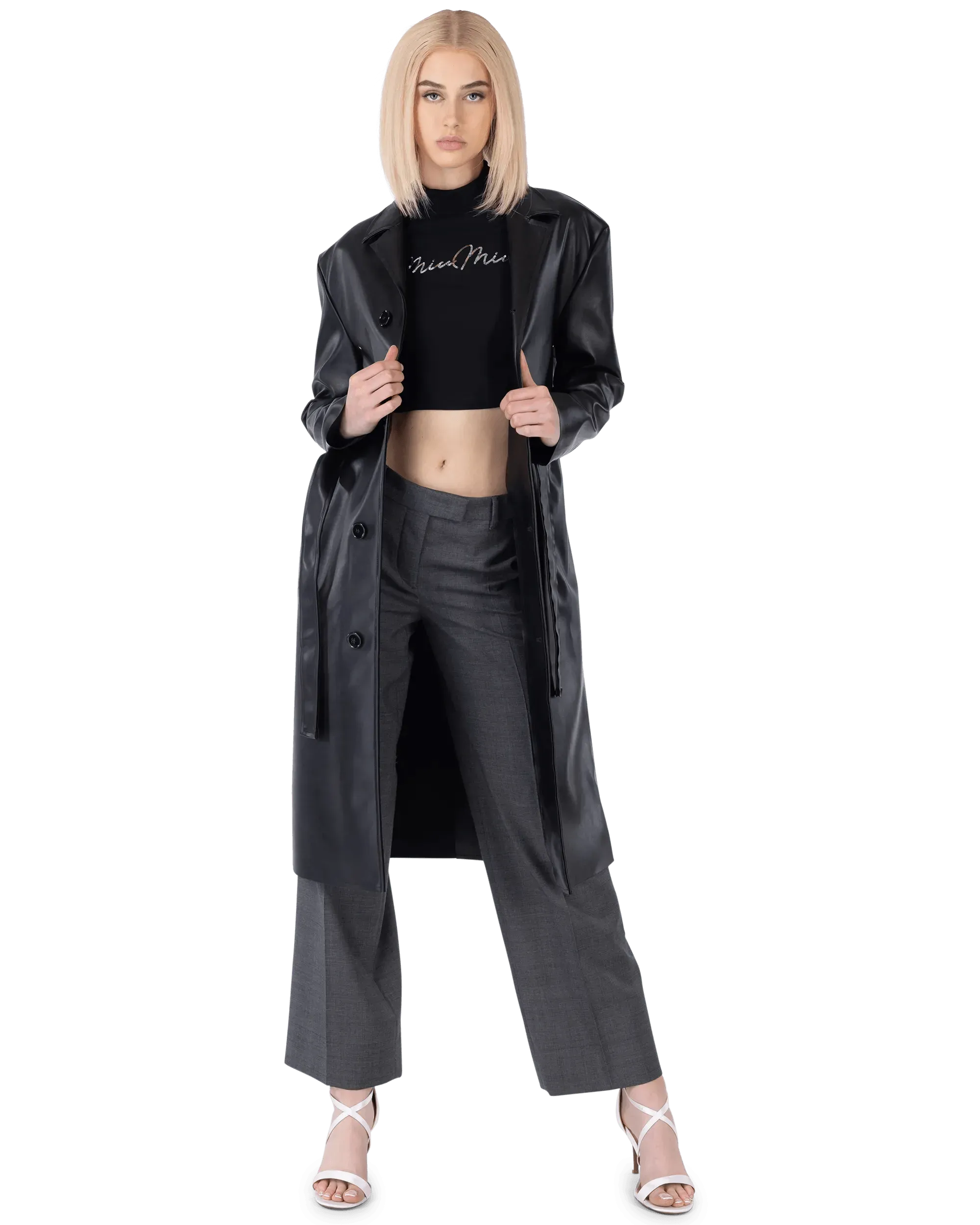 Georgette Turtleneck Cropped Tshirt