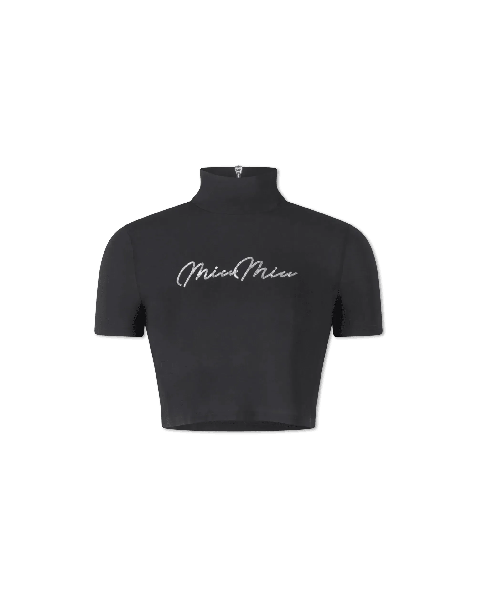 Georgette Turtleneck Cropped Tshirt