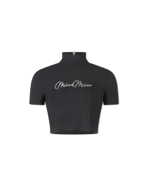 Georgette Turtleneck Cropped Tshirt