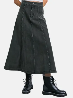 Going with the Season Denim Skirt