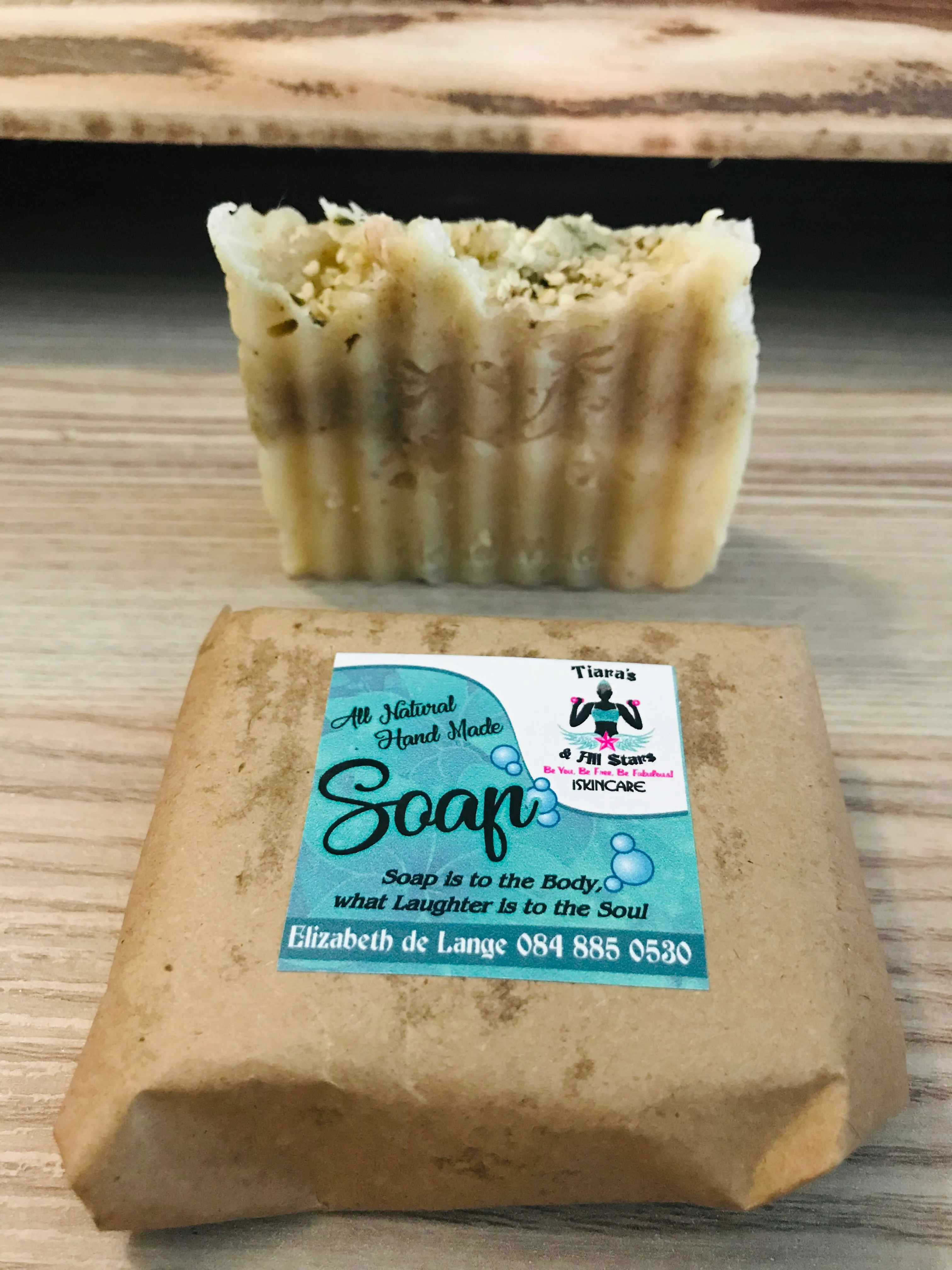 Hemp and Moringa all natural soap with hemp seeds