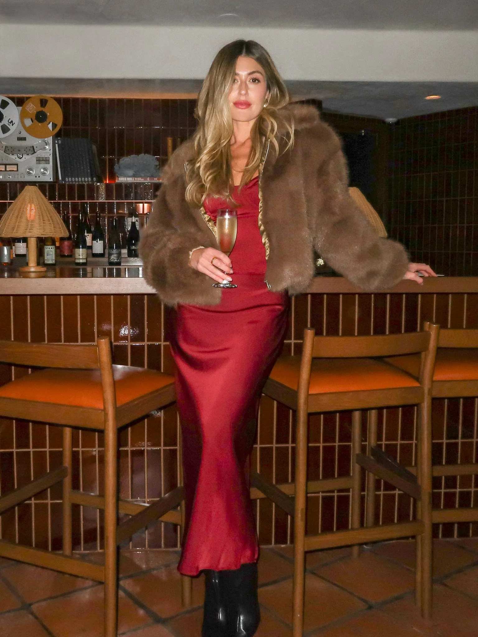 Home for the Holidays Satin Skirt