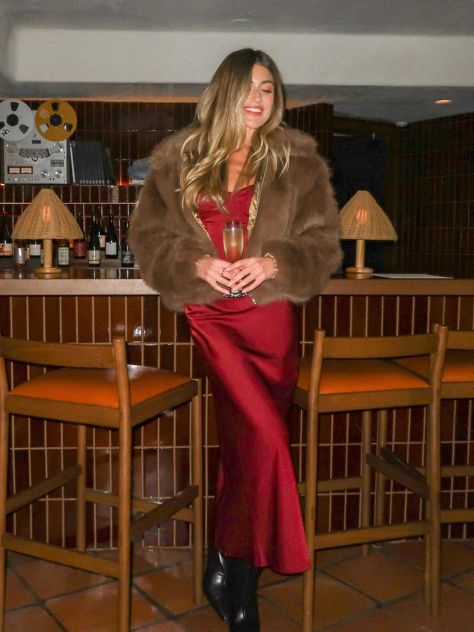 Home for the Holidays Satin Skirt
